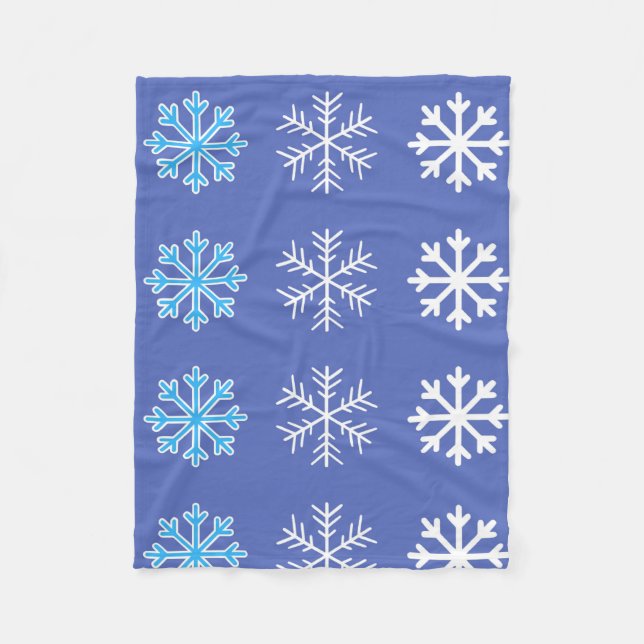 Snowflakes Fleece Blanket (Front)
