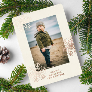 Snowflakes Foil Holiday Card