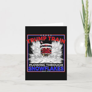 Snowflakes For President Trump! Maga Trump Train 2 Card
