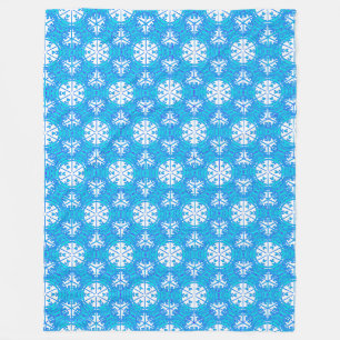 Snowflakes From Afar Fleece Blanket