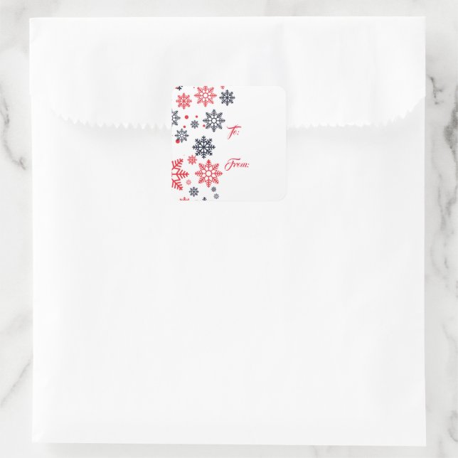 Snowflakes Gift Tag Stickers (Bag)