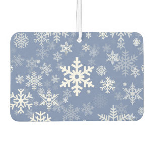 Snowflakes Graphic Customise Colour Background on  Car Air Freshener
