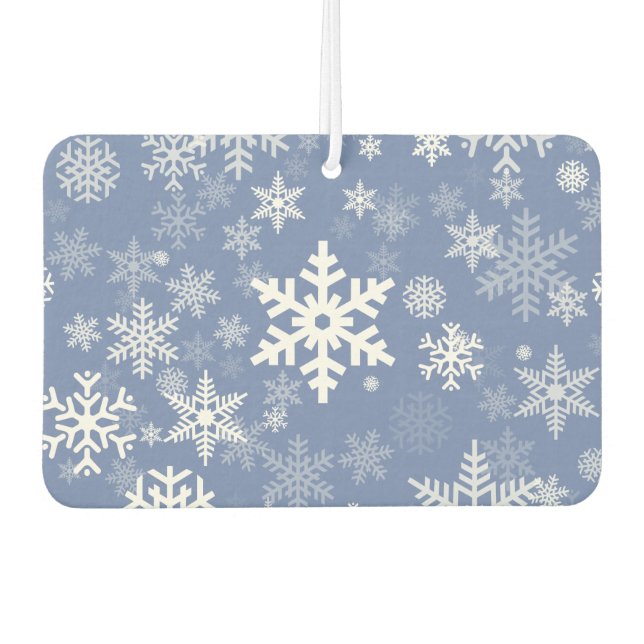 Snowflakes Graphic Customise Colour Background on  Car Air Freshener (Front)