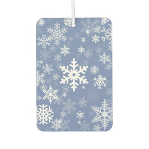 Snowflakes Graphic Customise Colour Background on  Car Air Freshener