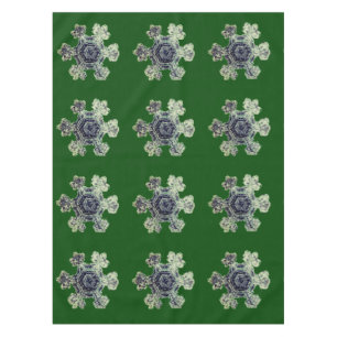 Snowflakes Green Tablecloth