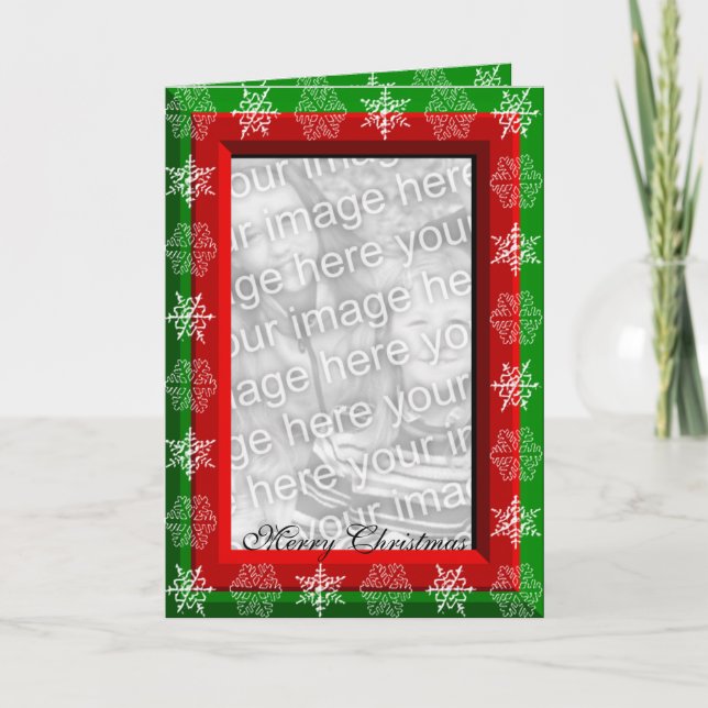 Snowflakes greetings 1 holiday card (Front)