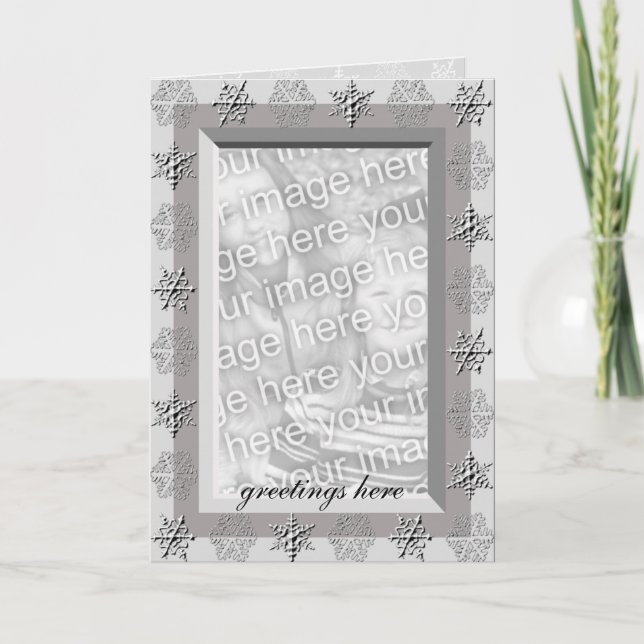 Snowflakes greetings 2 holiday card (Front)