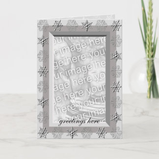 Snowflakes greetings 2 holiday card