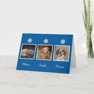 Snowflakes Hanukkah holiday story custom photo Card
