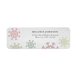 Snowflakes Holiday/Address Labels