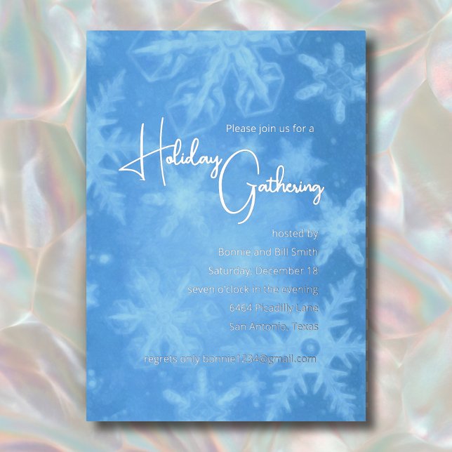Snowflakes Holiday Party Invitation (Creator Uploaded)