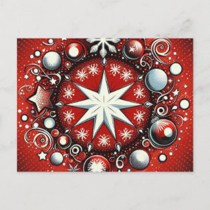 Snowflakes holiday postcard