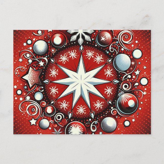 Snowflakes  holiday postcard (Front)