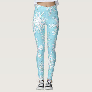 Snowflakes in blue leggings