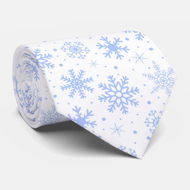 Snowflakes in Blue Tie (Rolled)