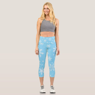 Snowflakes in the Air Capri Leggings