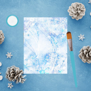 Snowflakes in the Wind Scrapbook Paper