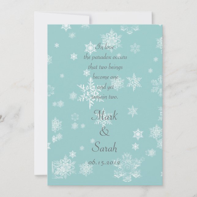 Snowflakes Invitation (Front)
