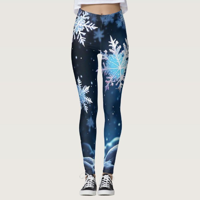 Snowflakes  leggings (Front)