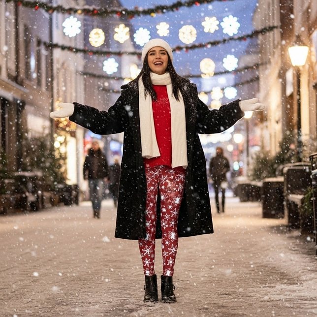 Snowflakes Leggings (Creator Uploaded)