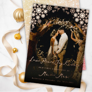 Snowflakes Love Peace Joy Kisses Photo Wedding