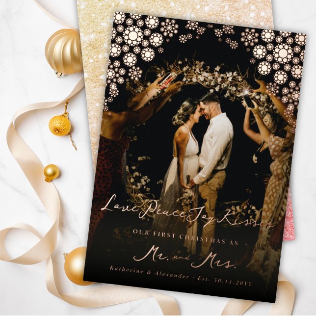 Snowflakes Love Peace Joy Kisses Photo Wedding (Creator Uploaded)