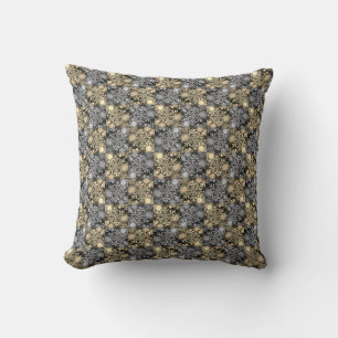 Snowflakes / Moon / Silver - Gold / Cushion