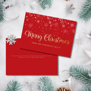 Snowflakes Office Business Merry Christmas Gold