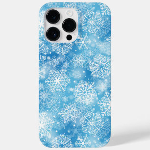 Snowflakes on blue Case-Mate iPhone 14 pro max case