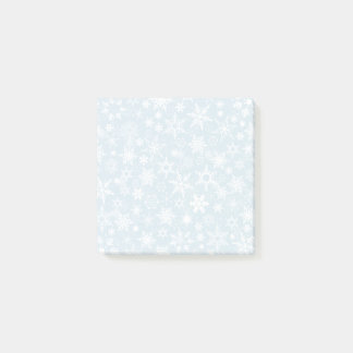 Snowflakes on Blue Post-it Notes