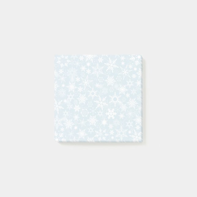 Snowflakes on Blue Post-it Notes (Front)
