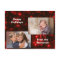Snowflakes on Deep Red Holiday Photo Postcard