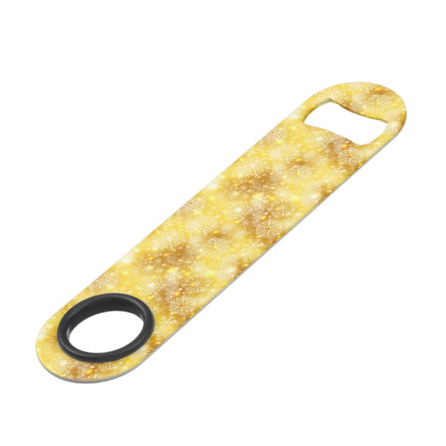 Snowflakes on golden (Front Angled)