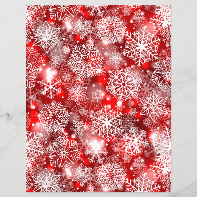 Snowflakes on red (Front)