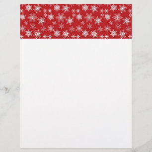 Snowflakes on Red Background Flyer