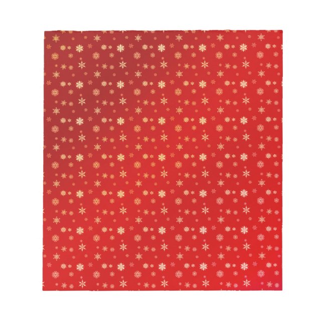 Snowflakes on red notepad (Front)