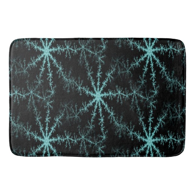 Snowflakes on the windshield... bath mat (Front)