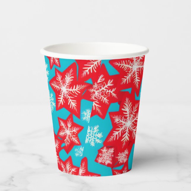 Snowflakes Paper Cups (Front)