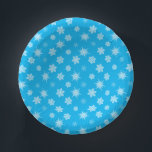 Snowflakes Paper Plate<br><div class="desc">You may change the background colours and size of the pattern according to your preferences. Also, you may add your own text, or slogan set its font, location and size, all in order to create the ultimate personal gift for you and your loved ones.</div>