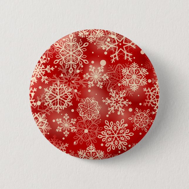 Snowflakes pattern 6 cm round badge (Front)