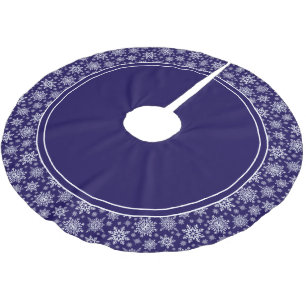 Snowflakes pattern Blue Tree Skirt
