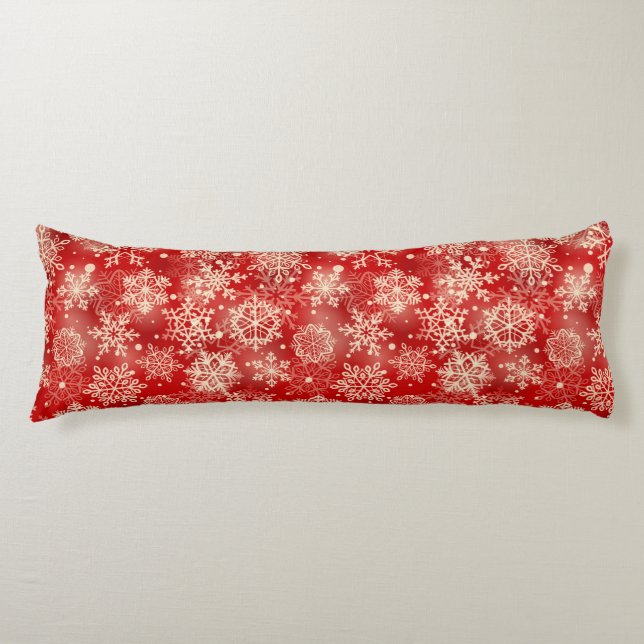 Snowflakes pattern body cushion (Front)