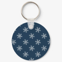 Snowflakes pattern Festive keychain