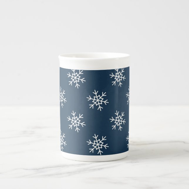 Snowflakes pattern Festive speciality mug (Front)