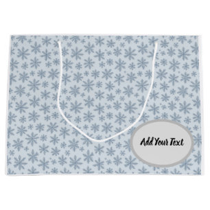 Snowflakes pattern large gift bag
