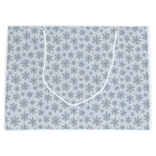 Snowflakes pattern large gift bag