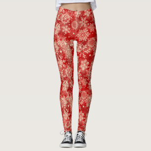 Snowflakes pattern leggings