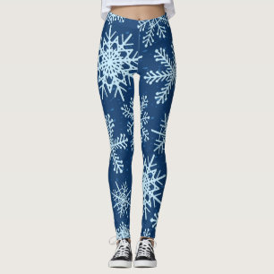 Snowflakes pattern leggings