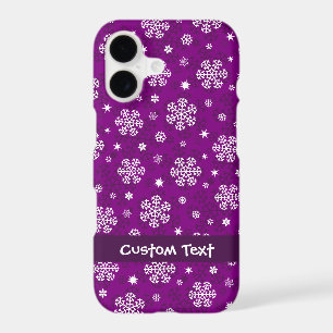 Snowflakes Pattern on Purple