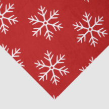Snowflakes Pattern Red Christmas